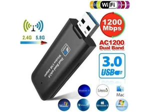 1pcs USB 3.0 AC1200 802.11ac WiFi Wireless Adapter 1200Mbps Dual Band Wireless USB Adapter WiFi Network Receiver Adapter 3D11 1pcs USB 3.0 AC1200 802.11ac WiFi Wireless Adapter 1200Mbps Dual Band Wireless USB Adapter WiFi Network Receiver Adapter 3D11
