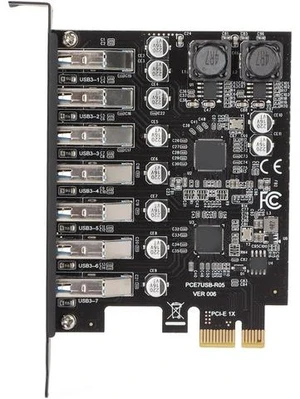 PCIE USB 3.0 Card 7 Ports PCI Expree to USB Expansion Card Super Speed 5Gbps PCI-e USB3.0 Hub Controller Adapter for Windows 11/10/8/7/XP/Vista PCIE USB 3.0 Card 7 Ports PCI Expree to USB Expansion Card Super Speed 5Gbps PCI-e USB3.0 Hub Controller Adapter for Windows 11/10/8/7/XP/Vista