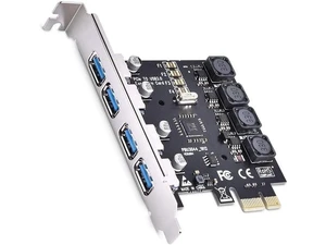 Jansicotek PCI-E to USB 3.0 4-Port(4X USB-A) Expansion Card,PCI Express USB Add in Card, Internal USB3.0 Hub Converter for Desktop PC Host Card Support Windows 10/8/7/XP and MAC OS 10.8.2 Above Jansicotek PCI-E to USB 3.0 4-Port(4X USB-A) Expansion Card,PCI Express USB Add in Card, Internal USB3.0 Hub Converter for Desktop PC Host Card Support Windows 10/8/7/XP and MAC OS 10.8.2 Above