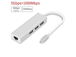 Gigabit Ethernet Adapter, USB C to USB 3.0 Hub, RJ45 LAN Network Converter Compatible with MacBook pro air 2019 2018, Nintendo Switch, XPS, Chromebook, Surface Book2, GalaxyS9, Silver Gigabit Ethernet Adapter, USB C to USB 3.0 Hub, RJ45 LAN Network Converter Compatible with MacBook pro air 2019 2018, Nintendo Switch, XPS, Chromebook, Surface Book2, GalaxyS9, Silver