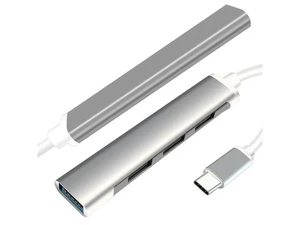 USB-C Hub with 4 Port USB 3.0, Portable Hub for PC, Laptop, USB Flash Drives, and Mobile Hard Disk and Other USB C Devices-Gray USB-C Hub with 4 Port USB 3.0, Portable Hub for PC, Laptop, USB Flash Drives, and Mobile Hard Disk and Other USB C Devices-Gray
