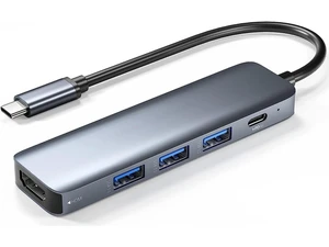 USB C Hub HDMI, 5 in 1 USB C Hub Multiport Adapter with 4K HDMI, PD 100W Charging, 3 * 5Gbps USB 3.0 Data Ports, USB C to HDMI Splitter Compatible with MacBook Pro/Air USB C Hub HDMI, 5 in 1 USB C Hub Multiport Adapter with 4K HDMI, PD 100W Charging, 3 * 5Gbps USB 3.0 Data Ports, USB C to HDMI Splitter Compatible with MacBook Pro/Air