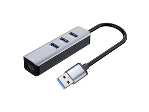 USB 3.0 to Ethernet Adapter, 3-Port USB 3.0 Hub with RJ45 10/100/1000 Gigabit Ethernet Adapter Support Windows 10,8.1,Mac OS, Surface Pro,Linux,Chromebook and More