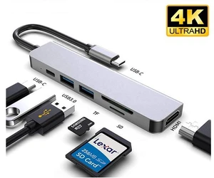 USB C Docking Station 6 in 1 USB C Hub Laptop Docking Station Adapter with PD 3.0,4K HDMI,2 USB 3.0,SD/TF Card Reade Compatible with MacBook Pro/Air,Dell,HP and More USB Type-C Devices USB C Docking Station 6 in 1 USB C Hub Laptop Docking Station Adapter with PD 3.0,4K HDMI,2 USB 3.0,SD/TF Card Reade Compatible with MacBook Pro/Air,Dell,HP and More USB Type-C Devices