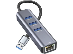 USB to Gigabit Ethernet Adapter, 3-Port USB 3.0 Hub with RJ45 Compatible with MacBook Pro/Air 2023, iPad Pro, iMac, S23, XPS 17, Surface Book 3 and More USB to Gigabit Ethernet Adapter, 3-Port USB 3.0 Hub with RJ45 Compatible with MacBook Pro/Air 2023, iPad Pro, iMac, S23, XPS 17, Surface Book 3 and More