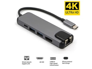 5-in-1 USB C Hub HDMI Adapter for MacBook Pro 2019/2018/2017,with 4K HDMI, 1000Mbps Ethernet Port, 100W Power Delivery and 2 Ports USB 3.0, for MacBook Laptops 5-in-1 USB C Hub HDMI Adapter for MacBook Pro 2019/2018/2017,with 4K HDMI, 1000Mbps Ethernet Port, 100W Power Delivery and 2 Ports USB 3.0, for MacBook Laptops