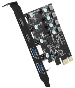 PCIe USB 3.2Gen 1 Card 4 Ports (2X USB-C - 2X USB-A) Expansion Card 5Gbps USB C PCIe Card PC Internal USB hub for Windows 7/8/10 Linux and MacPro 4.1/5.1