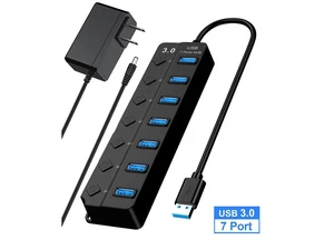 7-Port USB 3.0 Hub High Speed ON/Off Sharing Switch for PC Laptop (7IN1HUB)