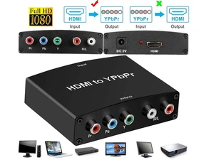 HDMI to YPbPr Converter, 1080P HDMI to Component, HDMI to RGB Converter, HDMI in Component Out Converter for MacBook TV Blu-Ray DVD PS4 DVD, PSP, Xbox 360,Amazon Fire TV (HDMI to Ypbpr) HDMI to YPbPr Converter, 1080P HDMI to Component, HDMI to RGB Converter, HDMI in Component Out Converter for MacBook TV Blu-Ray DVD PS4 DVD, PSP, Xbox 360,Amazon Fire TV (HDMI to Ypbpr)