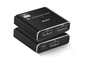 DisplayPort 8K DP 1.4 2In 1Out 1In 2Out Switch Bi-Direction 8K@30Hz 4K@120Hz Splitter Converter for Multiple Source and displays(OZQD) DisplayPort 8K DP 1.4 2In 1Out 1In 2Out Switch Bi-Direction 8K@30Hz 4K@120Hz Splitter Converter for Multiple Source and displays(OZQD)