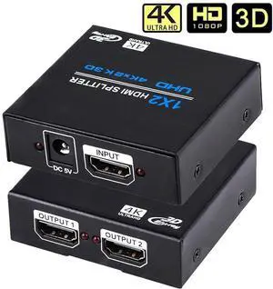 WRIARICH HDMI Splitter 1 in 2 Out - 1x2 HDMI Display Duplicate/Mirror - Powered Splitter Full HD 1080P, 4K @ 30Hz (One Input To Two Outputs) - 1 Source to 2 Identical Displays WRIARICH HDMI Splitter 1 in 2 Out - 1x2 HDMI Display Duplicate/Mirror - Powered Splitter Full HD 1080P, 4K @ 30Hz (One Input To Two Outputs) - 1 Source to 2 Identical Displays