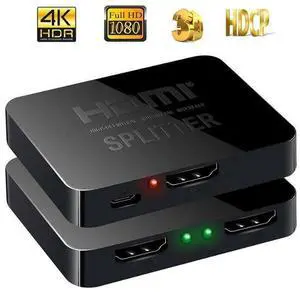 WRIARICH HDMI Switch 4K HDMI Splitter, HDMI Splitter 1 Input 2 Output HDMI Switch Splitter Supports 4K 3D 1080P for Xbox PS4 Roku HDTV (1 Input to 2 Output) WRIARICH HDMI Switch 4K HDMI Splitter, HDMI Splitter 1 Input 2 Output HDMI Switch Splitter Supports 4K 3D 1080P for Xbox PS4 Roku HDTV (1 Input to 2 Output)