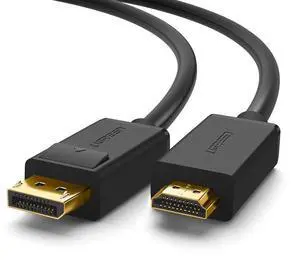 WRIARICH DisplayPort to HDMI HDTV Cable, Display Port (DP) to HDMI Cable Male to Male Adapter 1080P Support Video and Audio for Dell, Lenovo, HP, ASUS and More - Gold-Plated- (3.3FT, 1meters) WRIARICH DisplayPort to HDMI HDTV Cable, Display Port (DP) to HDMI Cable Male to Male Adapter 1080P Support Video and Audio for Dell, Lenovo, HP, ASUS and More - Gold-Plated- (3.3FT, 1meters)