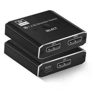 WRIARICH DisplayPort 8K DP 1.4 2In 1Out 1In 2Out Switch Bi-Direction 8K@30Hz 4K@120Hz Splitter Converter for Multiple Source and displays(OZQD) WRIARICH DisplayPort 8K DP 1.4 2In 1Out 1In 2Out Switch Bi-Direction 8K@30Hz 4K@120Hz Splitter Converter for Multiple Source and displays(OZQD)