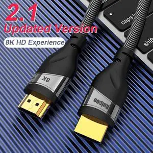8K@60Hz HDMI Cable (HDMI 2.1) - Ultra 48Gbps High Speed HDMI Cable Optimal Viewing for Apple TV and Apple TV 4K Xbox PS4 4K Dolby Vision HDR10 Ethernet/ARC Dolby Atmos, 10ft/3m 8K@60Hz HDMI Cable (HDMI 2.1) - Ultra 48Gbps High Speed HDMI Cable Optimal Viewing for Apple TV and Apple TV 4K Xbox PS4 4K Dolby Vision HDR10 Ethernet/ARC Dolby Atmos, 10ft/3m