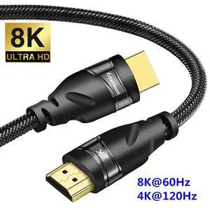 8K HDMI Cable, HDMI Cable 2.1 Support 8K@60Hz,4K@120Hz, Ultra-high Speed 48Gbps, Dynamic HDR, Dolby Vision, eARC Compatible with Apple TV, Nintendo Switch, Roku, Xbox- 10ft/3m 8K HDMI Cable, HDMI Cable 2.1 Support 8K@60Hz,4K@120Hz, Ultra-high Speed 48Gbps, Dynamic HDR, Dolby Vision, eARC Compatible with Apple TV, Nintendo Switch, Roku, Xbox- 10ft/3m
