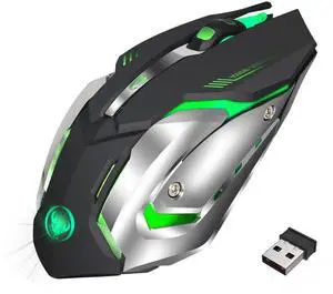 HXSJ M10 Gaming Mouse Wireless, Fast Charging Mouse, Laptop Optical Wireless Ergonomic Mouse with USB Receiver, 7 Buttons, 2400 DPI, Compatible with Windows, Mac OS (600Mah Lithium Battery) (Black) HXSJ M10 Gaming Mouse Wireless, Fast Charging Mouse, Laptop Optical Wireless Ergonomic Mouse with USB Receiver, 7 Buttons, 2400 DPI, Compatible with Windows, Mac OS (600Mah Lithium Battery) (Black)
