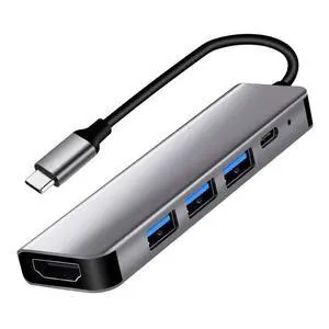WRIARICH USB C Hub 3.0 with HDMI 4K, 100W PD, 1*USB 3.0, 2*USB 2.0, 5 in 1 USB C to HDMI Hub Docking Station for MacBook Air/Pro, iPad Pro, Mac WRIARICH USB C Hub 3.0 with HDMI 4K, 100W PD, 1*USB 3.0, 2*USB 2.0, 5 in 1 USB C to HDMI Hub Docking Station for MacBook Air/Pro, iPad Pro, Mac