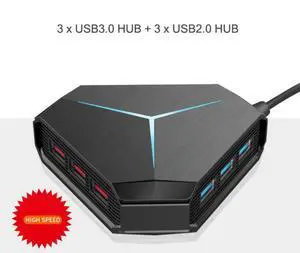WRIARICH USB Hub, 6-Port USB 3.0 HUB, with 3ft Cable for MacBook, Mac Pro/Mini, iMac, Surface Pro, XPS, Notebook PC, Mobile HDD, and More, Black WRIARICH USB Hub, 6-Port USB 3.0 HUB, with 3ft Cable for MacBook, Mac Pro/Mini, iMac, Surface Pro, XPS, Notebook PC, Mobile HDD, and More, Black