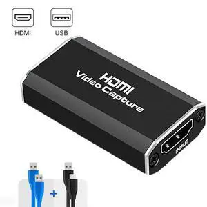Audio Video Capture Card, HDMI to USB Capture Cards, Record via DSLR, Camcorder, Action Cam for Game/Live Streaming/Video Conference/Teaching Compatible with Nintendo Switch /PS4/Camera/PC Audio Video Capture Card, HDMI to USB Capture Cards, Record via DSLR, Camcorder, Action Cam for Game/Live Streaming/Video Conference/Teaching Compatible with Nintendo Switch /PS4/Camera/PC
