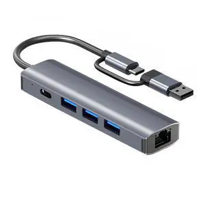 WRIARICH 2-in-1 USB-C USB 3.0 to Gigabit Ethernet Adapter, 3-Port USB 3.0//1-Port USB-C Hub with RJ45 Compatible with MacBook Pro/Air 2023, iPad Pro, iMac, S23, XPS 17, Surface Book 3 and More WRIARICH 2-in-1 USB-C USB 3.0 to Gigabit Ethernet Adapter, 3-Port USB 3.0//1-Port USB-C Hub with RJ45 Compatible with MacBook Pro/Air 2023, iPad Pro, iMac, S23, XPS 17, Surface Book 3 and More