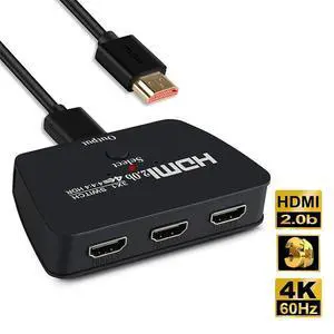HDMI Switch 3 in 1 Out 4K UHD HDMI Switcher Splitter, Automatic Switch with 3.9FT HDMI Cable, HDMI Switch Box Hub Support 4K 60Hz 3D 1080P HDCP1.4 for PS5 PS4 Xbox DVD Player Fire Stick Apple TV PC HDMI Switch 3 in 1 Out 4K UHD HDMI Switcher Splitter, Automatic Switch with 3.9FT HDMI Cable, HDMI Switch Box Hub Support 4K 60Hz 3D 1080P HDCP1.4 for PS5 PS4 Xbox DVD Player Fire Stick Apple TV PC
