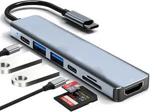 WRIARICH USB C Hub,7 in 1 Adapter,Multiport Adapter with 4K HDMI, USB C & USB3.0 & USB2.0, PD 100W, SD/TF, USB C Docking Station for MacBook Air/Pro, iPad, Windows, Steam Deck, Switch WRIARICH USB C Hub,7 in 1 Adapter,Multiport Adapter with 4K HDMI, USB C & USB3.0 & USB2.0, PD 100W, SD/TF, USB C Docking Station for MacBook Air/Pro, iPad, Windows, Steam Deck, Switch