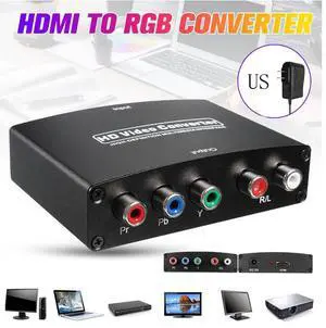 Component to HDMI Adapter, HDMI TO YPbPr Coverter + R/L, Component 5RCA RGB to HDMI Converter Adapter, Supports 1080P Video Audio Converter Adapter for DVD PSP Xbox 360 Component to HDMI Adapter, HDMI TO YPbPr Coverter + R/L, Component 5RCA RGB to HDMI Converter Adapter, Supports 1080P Video Audio Converter Adapter for DVD PSP Xbox 360