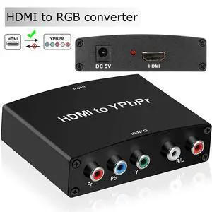 HDMI to Component Converter, 1080P HDMI to YPbPr, HDMI to RGB Converter, HDMI in Component Out Converter for MacBook TV Blu-Ray DVD PS4 DVD, PSP, Xbox 360,Amazon Fire TV (HDMI to Ypbpr) HDMI to Component Converter, 1080P HDMI to YPbPr, HDMI to RGB Converter, HDMI in Component Out Converter for MacBook TV Blu-Ray DVD PS4 DVD, PSP, Xbox 360,Amazon Fire TV (HDMI to Ypbpr)