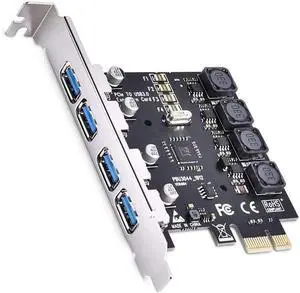 Jansicotek PCI-E to USB 3.0 4-Port(4X USB-A) Expansion Card,PCI Express USB Add in Card, Internal USB3.0 Hub Converter for Desktop PC Host Card Support Windows 10/8/7/XP and MAC OS 10.8.2 Above Jansicotek PCI-E to USB 3.0 4-Port(4X USB-A) Expansion Card,PCI Express USB Add in Card, Internal USB3.0 Hub Converter for Desktop PC Host Card Support Windows 10/8/7/XP and MAC OS 10.8.2 Above
