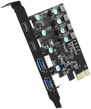 WRIARICH PCIe USB 3.2Gen 1 Card 4 Ports (2X USB-C - 2X USB-A) Expansion Card 5Gbps USB C PCIe Card PC Internal USB hub for Windows 7/8/10 Linux and MacPro 4.1/5.1 WRIARICH PCIe USB 3.2Gen 1 Card 4 Ports (2X USB-C - 2X USB-A) Expansion Card 5Gbps USB C PCIe Card PC Internal USB hub for Windows 7/8/10 Linux and MacPro 4.1/5.1