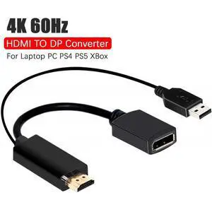 WRIARICH HDMI to DisplayPort 4K 60Hz Active Adapter with USB Power, for HDMI Equipped Systems to Connect to DisplayPort Monitors - Compatible with Xbox One/X/S and Playstation 4/5 and More (OZHD1) WRIARICH HDMI to DisplayPort 4K 60Hz Active Adapter with USB Power, for HDMI Equipped Systems to Connect to DisplayPort Monitors - Compatible with Xbox One/X/S and Playstation 4/5 and More (OZHD1)