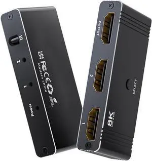 HDMI Switch Splitter 4K@120hz, HDMI 2.1 Switcher 2 in 1 Out, HDMI Splitter 1 in 2 Out, Bi-Directional Switch Support 8K 3D VRR, Dynamic HDR, HDCP 2.3 for Xbox PS5/4/3 Blu-Ray Player Fire Stick HDMI Switch Splitter 4K@120hz, HDMI 2.1 Switcher 2 in 1 Out, HDMI Splitter 1 in 2 Out, Bi-Directional Switch Support 8K 3D VRR, Dynamic HDR, HDCP 2.3 for Xbox PS5/4/3 Blu-Ray Player Fire Stick