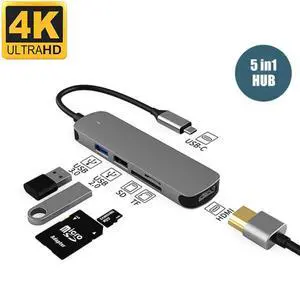 WRIARICH USB C Hub, MacBook Pro Adapter USB C Dongle, 5 in 1 USB C to HDMI Multiport Adapter Compatible for USB C Laptops Nintendo and Other Type C Devices (4K HDMI USB3.0/2.0 SD/TF Card Reader) WRIARICH USB C Hub, MacBook Pro Adapter USB C Dongle, 5 in 1 USB C to HDMI Multiport Adapter Compatible for USB C Laptops Nintendo and Other Type C Devices (4K HDMI USB3.0/2.0 SD/TF Card Reader)