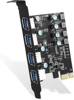 WRIARICH 4 Ports Superspeed 5Gbps USB 3.0 PCI Express Expansion Card for Windows 11/10/8/7/XP/Vista, Built in Self-Powered Technology, No Need Additional Power Supply WRIARICH 4 Ports Superspeed 5Gbps USB 3.0 PCI Express Expansion Card for Windows 11/10/8/7/XP/Vista, Built in Self-Powered Technology, No Need Additional Power Supply