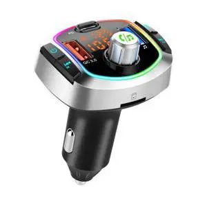 Bluetooth FM Transmitter for Car,with LED Backlit QC3.0+USB-C Wireless Bluetooth FM Radio Adapter Music Player FM Transmitter/Car Kit with Hands-Free Calling and USB Ports Charger Support USB Drive Bluetooth FM Transmitter for Car,with LED Backlit QC3.0+USB-C Wireless Bluetooth FM Radio Adapter Music Player FM Transmitter/Car Kit with Hands-Free Calling and USB Ports Charger Support USB Drive