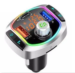 Bluetooth FM Transmitter for Car, Bluetooth Car Adapter MP3 Player FM Transmitter Receiver, Hands Free Calling, 2 USB Ports (QC3.0/18W)++USB-C, with LED Backlit Support SD Card USB Flash Drive Bluetooth FM Transmitter for Car, Bluetooth Car Adapter MP3 Player FM Transmitter Receiver, Hands Free Calling, 2 USB Ports (QC3.0/18W)++USB-C, with LED Backlit Support SD Card USB Flash Drive