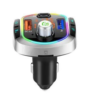 Wireless Bluetooth FM Transmitter Radio Receiver,Mp3 Audio Music Stereo Adapter,USB Ports QC3.0/18W+USB-C Charger, with LED Backlit Compatible for All Smartphones,Samsung Galaxy,LG,HTC,etc Wireless Bluetooth FM Transmitter Radio Receiver,Mp3 Audio Music Stereo Adapter,USB Ports QC3.0/18W+USB-C Charger, with LED Backlit Compatible for All Smartphones,Samsung Galaxy,LG,HTC,etc