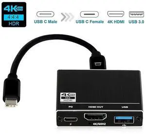 USB C to HDMI Multiport Adapter USB 3.1 Gen 1 Thunderbolt 3 to HDMI 4K@60Hz Video Converter with USB 3.0 Port & 100W PD Charging Port for MacBook Pro/Air, Ipad Pro/Air, Dell XPS USB C to HDMI Multiport Adapter USB 3.1 Gen 1 Thunderbolt 3 to HDMI 4K@60Hz Video Converter with USB 3.0 Port & 100W PD Charging Port for MacBook Pro/Air, Ipad Pro/Air, Dell XPS