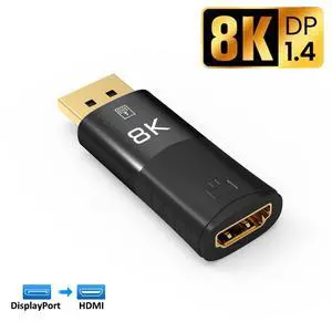 WRIARICH 8K@30Hz DisplayPort to HDMI-compatible Adapter Converter Display Port Male DP to Female HD TV Cable Adapt Video For PC TV Laptop WRIARICH 8K@30Hz DisplayPort to HDMI-compatible Adapter Converter Display Port Male DP to Female HD TV Cable Adapt Video For PC TV Laptop