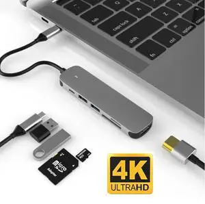 USB C Hub,6-in-1 Type C Hub with HDMI(4K),87W PD,USB3.0,USB2.0,SD/TF Card Reader Docking Station for MacBook Pro/Air&USB-C Laptop USB C Hub,6-in-1 Type C Hub with HDMI(4K),87W PD,USB3.0,USB2.0,SD/TF Card Reader Docking Station for MacBook Pro/Air&USB-C Laptop