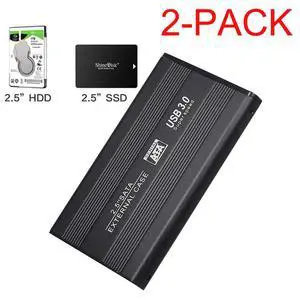 WRIARICH Aluminum Housing 2.5" Hard Drive External Enclosure, USB 3.0 to SSD / 2.5-Inch SATA I/II/IIIHard Drive Adapter, 2-Pack WRIARICH Aluminum Housing 2.5" Hard Drive External Enclosure, USB 3.0 to SSD / 2.5-Inch SATA I/II/IIIHard Drive Adapter, 2-Pack