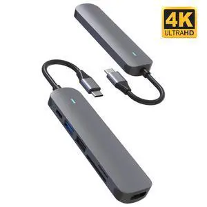 USB C Hub,ESTONE 6 in 1 USB C to HDMI Adapter with USB 3.0/2.0+SD/TF Card Reader+4K HDMI+87W Power Delivery Compatible for MacBook Pro Air USB C Laptops and Other Type C Devices USB C Hub,ESTONE 6 in 1 USB C to HDMI Adapter with USB 3.0/2.0+SD/TF Card Reader+4K HDMI+87W Power Delivery Compatible for MacBook Pro Air USB C Laptops and Other Type C Devices