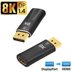 WRIARICH Display Port to HDMI 8K Male to DP to HDMI Female Audio Converter for PC Projector TV DisplayPort to HDMI Adapter WRIARICH Display Port to HDMI 8K Male to DP to HDMI Female Audio Converter for PC Projector TV DisplayPort to HDMI Adapter
