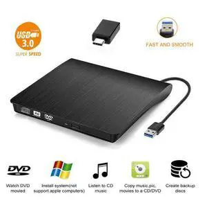 External DVD Drive, XD001 USB 3.0 External DVD CD ROM Drive , USB-C External DVD Player, Portable DVD +/- RW Optical Drive for Laptop PC Computer MacBook OS Windows 7/8/10/Linux (with Storage ,Black External DVD Drive, XD001 USB 3.0 External DVD CD ROM Drive , USB-C External DVD Player, Portable DVD +/- RW Optical Drive for Laptop PC Computer MacBook OS Windows 7/8/10/Linux (with Storage ,Black