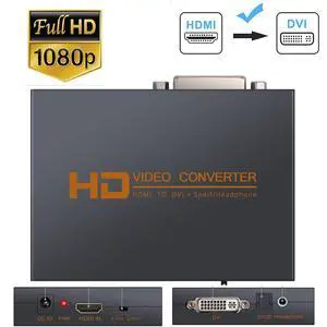 WRIARICH 1080p HDMI to DVI Converter HDMI to DVI + Optical Toslink SPDIF + 3.5mm Stereo Audio Metal Housing HDMI Audio Extractor with Power Adapter Support DTS AC3 LPCM/PCM ETC 2.0ch/5.1ch WRIARICH 1080p HDMI to DVI Converter HDMI to DVI + Optical Toslink SPDIF + 3.5mm Stereo Audio Metal Housing HDMI Audio Extractor with Power Adapter Support DTS AC3 LPCM/PCM ETC 2.0ch/5.1ch