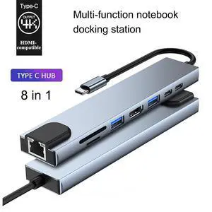 USB C Hub,8-in-1 USB C Adapter with Ethernet Port, 4K USB C to HDMI, PD Power Delivery,2X USB3.0/2.0 Ports, Type-C Port, SD/TF Card Reader for MacBook/Pro/Air (Thunderbolt 3) and Type C Windows USB C Hub,8-in-1 USB C Adapter with Ethernet Port, 4K USB C to HDMI, PD Power Delivery,2X USB3.0/2.0 Ports, Type-C Port, SD/TF Card Reader for MacBook/Pro/Air (Thunderbolt 3) and Type C Windows