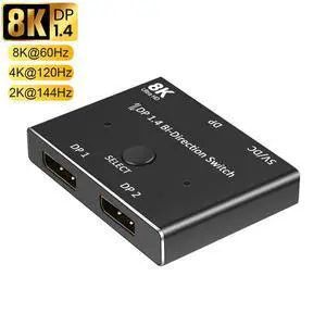 WRIARICH DP 1.4 DisplayPort 8K Converter Switcher Adapter Bidirectional Splitter DP for PC/Monitor Support Support 8k@60Hz /5K@60Hz/ 4K@120Hz for Computer Monitor Projector TV WRIARICH DP 1.4 DisplayPort 8K Converter Switcher Adapter Bidirectional Splitter DP for PC/Monitor Support Support 8k@60Hz /5K@60Hz/ 4K@120Hz for Computer Monitor Projector TV