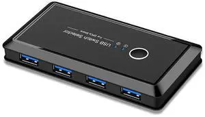 USB 3.0 Switch Selector, KVM Switch Sharing Box Selector 4Port Peripheral Switcher KM Adapter KVM Console Hub for Office PC Printer Mouse Keyboard USB 3.0 Switch Selector, KVM Switch Sharing Box Selector 4Port Peripheral Switcher KM Adapter KVM Console Hub for Office PC Printer Mouse Keyboard