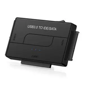 USB 3.0 to SATA and IDE Adapter, External Hard Drive Ultra Recovery Converter for Universal 2.5 3.5 IDE and SATA HDD SSD, 5.25-inch DVD/CD-ROM Optical Drive, Easy to Use USB 3.0 to SATA and IDE Adapter, External Hard Drive Ultra Recovery Converter for Universal 2.5 3.5 IDE and SATA HDD SSD, 5.25-inch DVD/CD-ROM Optical Drive, Easy to Use
